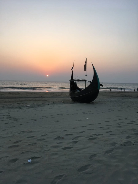 Strang bei Sonnenuntergang